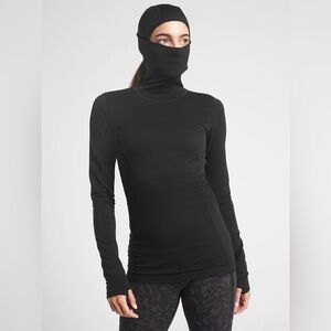 Athleta Flurry Balaclava Ribbed Long Sleeve Top